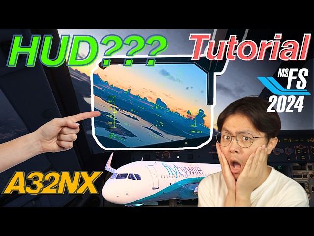 Head up display on the FlyByWire A32NX | Full Guide Step by Step