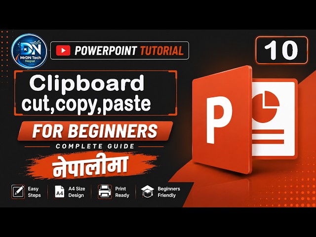 MS PowerPoint Home Tab Tutorial (Part 10) | Clipboard, Slides & Text Direction in Nepali