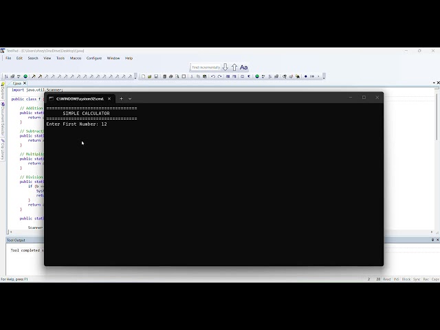 Java development, Task 1: simple calculator problem statement @Technohacksedutech 