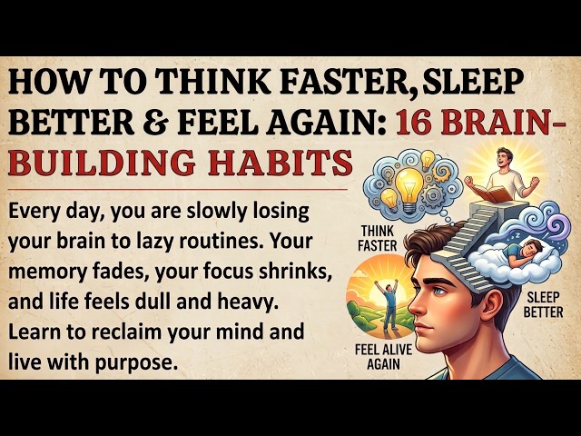 How to Think Faster, Sleep Better & Feel Alive Again: 16 Brain-Building Habits|| Graded Reader ✅️