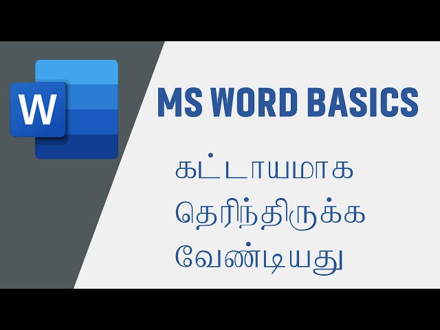Microsoft Word Basic Tutorial in Tamil | Full Course for Beginners | Flearn Academy