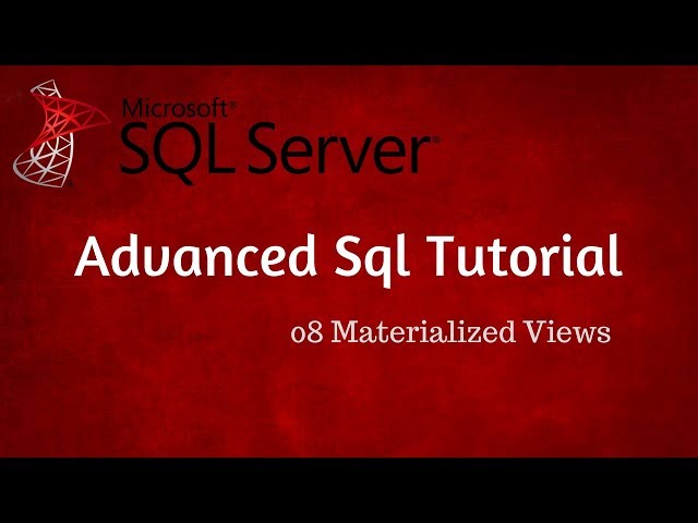 Advanced Sql Tutorial (047 Materialized Views Introduction)