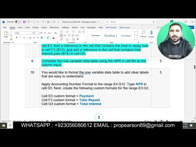 Exp25_Excel_Ch06_HOE - Mortgage | Excel Chapter06 Hand On Exercise Mortgage