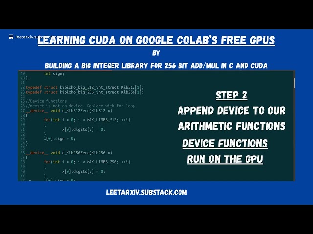 Building a CUDA GPU Big Integer Library from Scratch