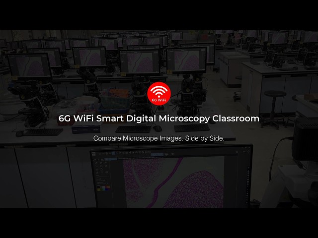 6G WiFi Smart Digital Microscopy Classroom | Compare Microscope Images. Side by Side
