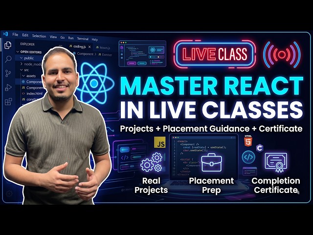 React JS live coding ( install node js , vite and create first react  project )