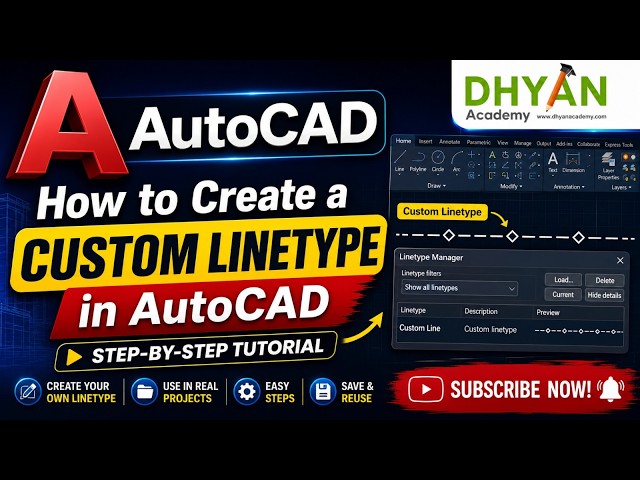 How to Create a Custom Linetype in AutoCAD | Step-by-Step Tutorial for Beginners