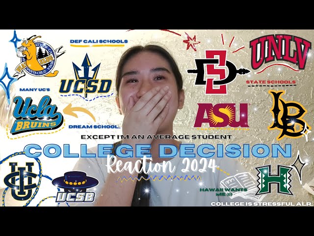 2024 COLLEGE DECISION REACTION except I'm an average student... | UC and CSU