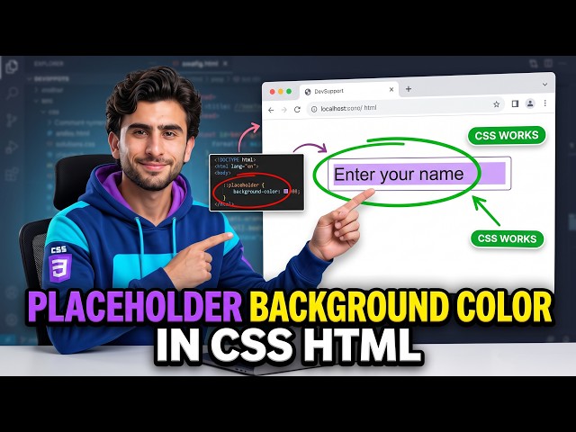 PlaceHolder Background Color in Css HTML