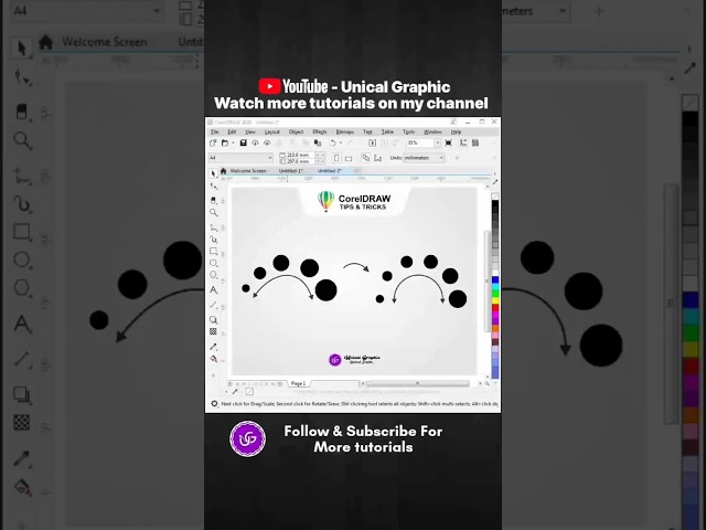 Blend tool in Coreldraw | Coreldraw Tutorial | Coreldraw tricks | Coreldraw learn | Corel | #yt