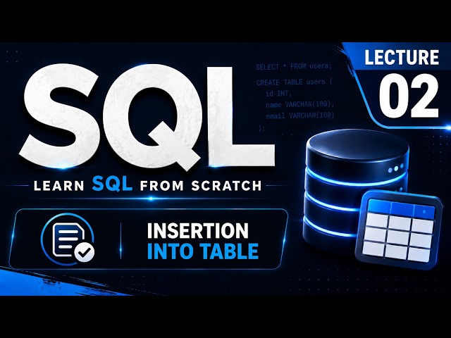 SQL Basics Episode 2 | How to Insert Data into Table