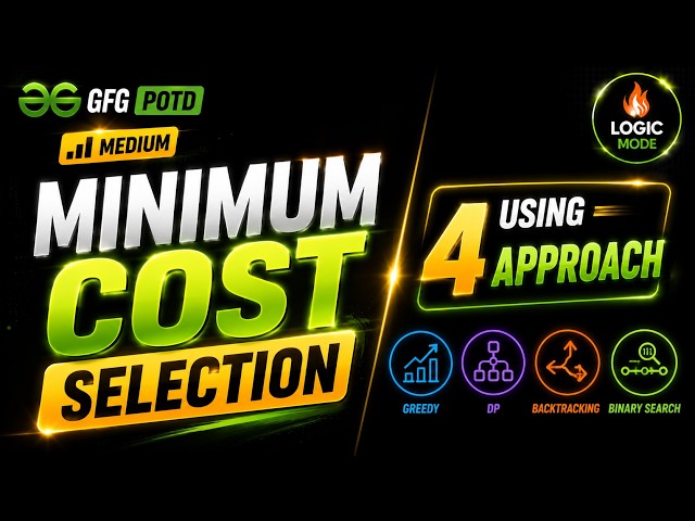 Minimum Cost Selection | GFG POTD | 4 DP Approaches Explained | C++