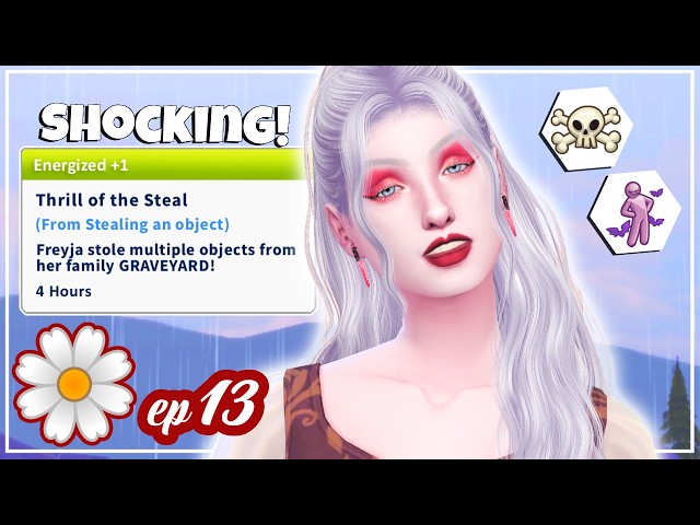 she STOLE from a GRAVEYARD?!🪦 SIMS IN BLOOM CHALLENGE!🤍Death Flower #13