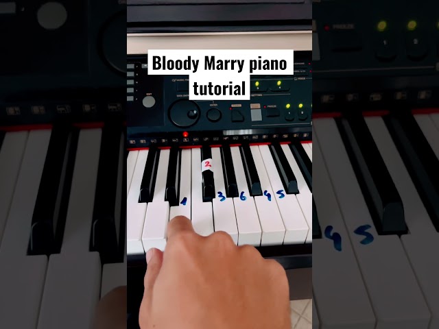 Bloody Marry piano tutorial #piano #tutorial #bloodymary #pianotutorial #pianomusicSearch #asmr
