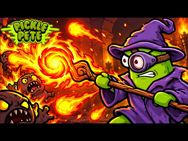 I Became a FIRE BALL SPAMMING Wizard in this CRAZY Arena Roguelite! - Pickle Pete