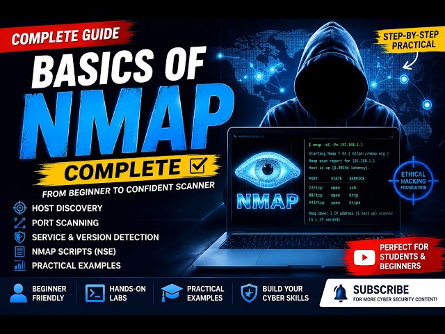 Nmap Complete Course for Beginners | Learn Network Scanning & Ethical Hacking Basics (2026)