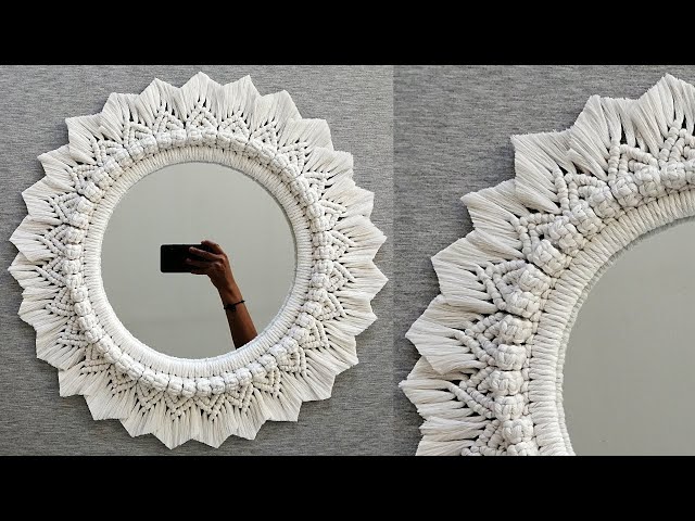 DIY ESPEJO en MACRAME (paso a paso) PRINCIPIANTES | DIY Macrame Mirror step by step
