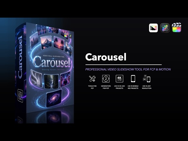 Carousel - Professional Video Wall Slideshow Tool for Final Cut Pro and Motion - Pixel Film Studios