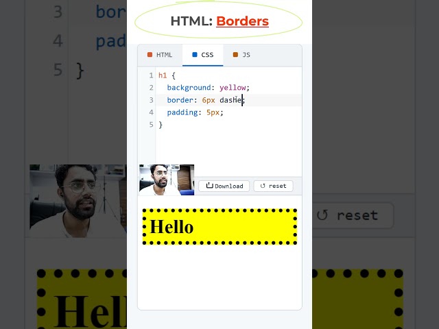 HTML Border Design #coding #htmltutorial #csstutorial
