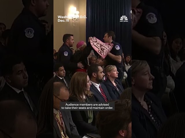 Protesters interrupt Noem at House hearing