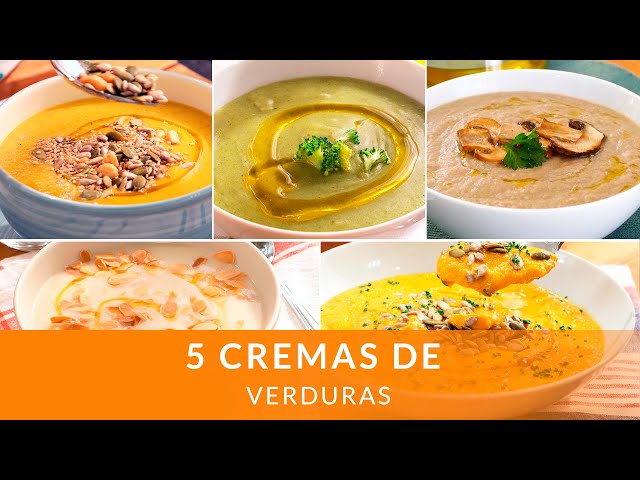 5 CREMAS de VERDURAS 🥦🥬🥕 ¡Fáciles, saludables y ligeras! 👩🏻‍🍳 Cocinatis
