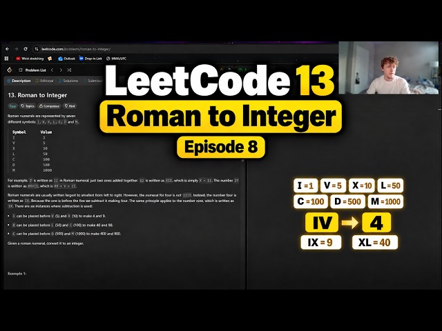 Roman to Integer in One Pass | LeetCode #13 (Easy)