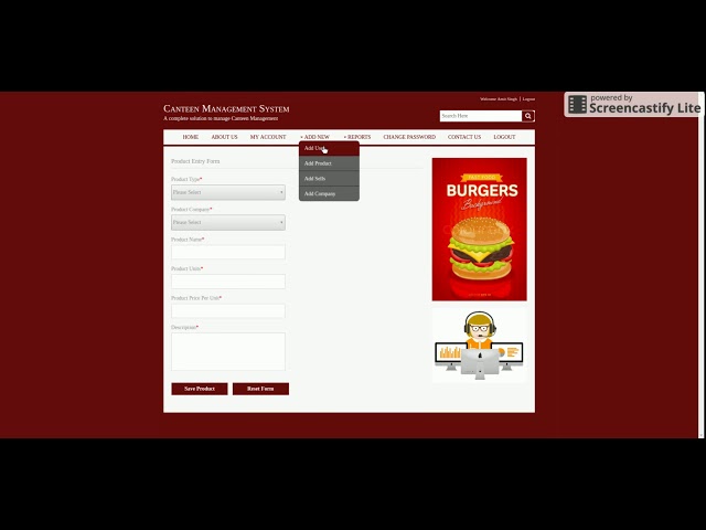 Canteen Management System | Java JSP Servlet Project Tutorial | Java JSP CRUD Project