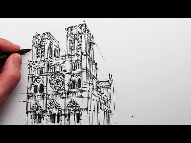 How to Draw Notre Dame Cathedral: Buildings in Perspective