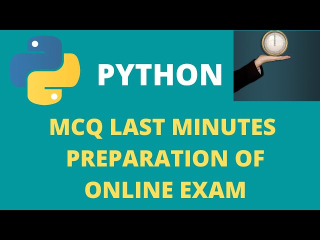 Python MCQ-PART-I | Last minutes MCQ | Most Important Conceptual Questions for ALL CS/IT Exams
