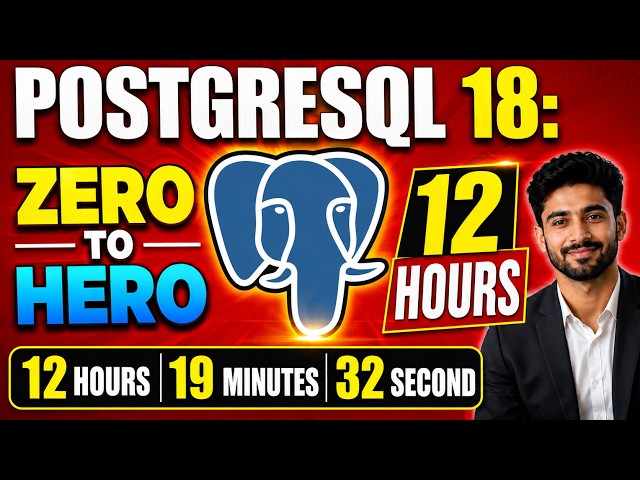 PostgreSQL 18: Zero to Hero in 30 Days 🚀 | Complete PostgreSQL Tutorial for Beginners #postgresql