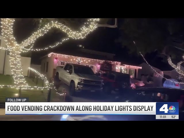 Food vending crackdown along holiday lights display in Torrance