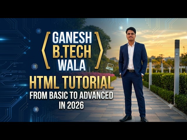 Html Tutorial Day   1 | Html From Basic To Advanced In 2026 |  HTML Full Course 2026 | Episode 1
