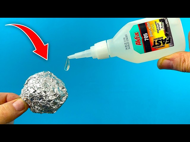 You Won't Believe What Happens When You Pour Super Glue on Aluminum Foil