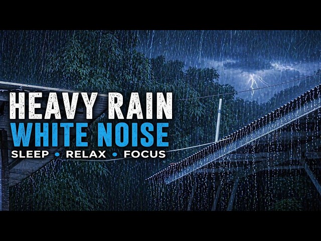 🌧️ Tropical Heavy Rain Sounds with Thunder | Relaxation & Sleep Aid