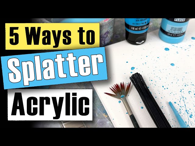 How to Splatter Acrylic Paint Without Making a Mess - EASY Tutorial