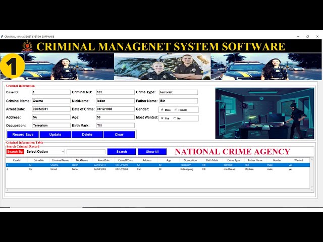 1/3 - Python Projects - Crime Management System Project | Final Year Project 2021