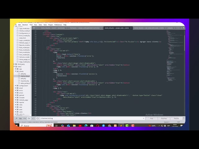 sistema de venta de pasajes mvc codeigniter estructura