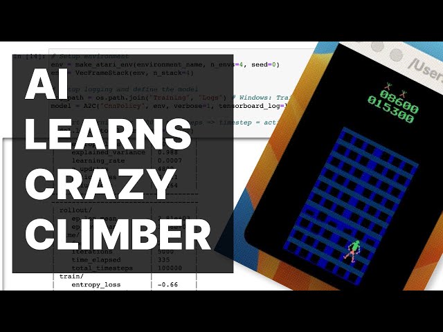 Build an Atari Crazy Climber bot using Reinforcement Learning in 15 Minutes
