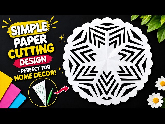 Amazing Paper Cutting Design  Easy DIY Paper Craft