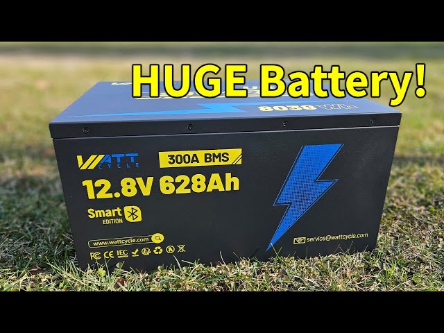 HUGE WattCycle 12V LiFePO4 Battery 628Ah 8000Wh Complete Review