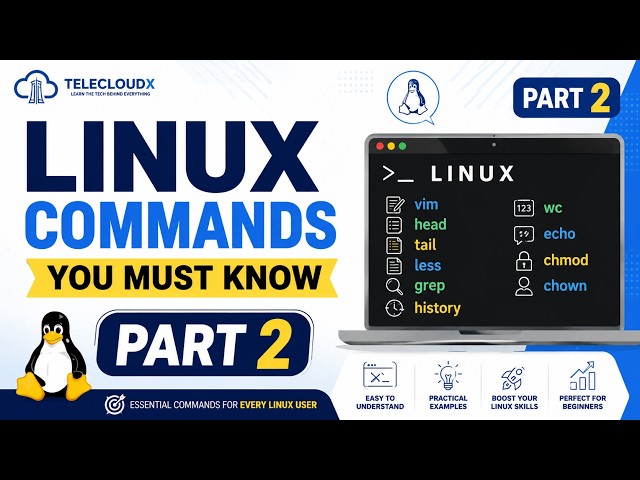 10 Linux Commands Every Beginner Must Know (Part 2) | Hindi | TeleCloudX #shorts #shortsfeed #linux