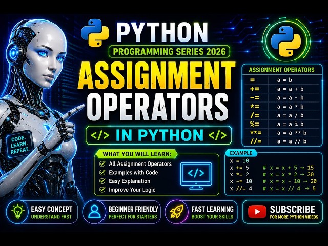 Assignment Operators in Python 🔥 | Explained Easy for Beginners