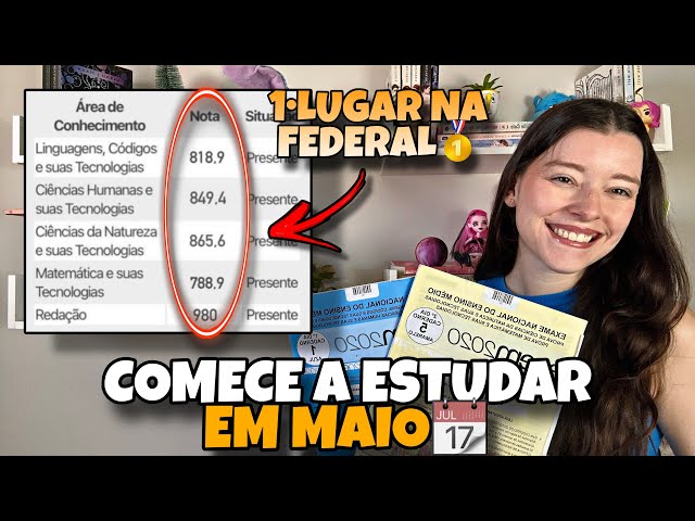 🥇COMO ESTUDAR PARA O ENEM 2026 EM MAIO SOZINHO E DO ZERO | Como Estudar Para o Enem em 6 Meses⏰!!!