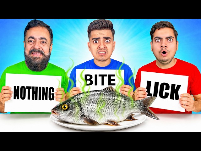 EXTREME BITE, LICK or NOTHING FOOD CHALLENGE!