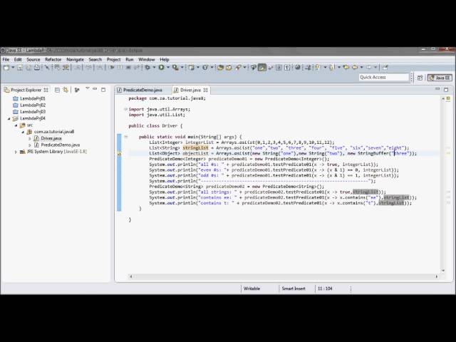 Java 8 Tutorial 04 - Predicate functional interface + Generics + Lambda Expressions