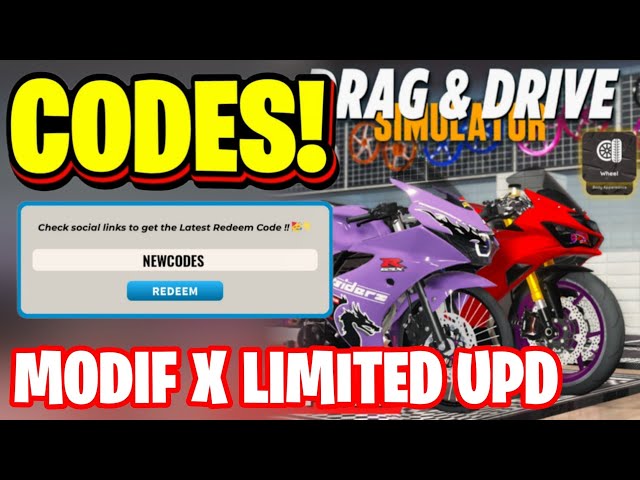 *NEW* ALL MODIF X LIMITED UPDATE CODES FOR DRAG DRIVE SIMULATOR! DRAG DRIVE SIMULATOR CODES