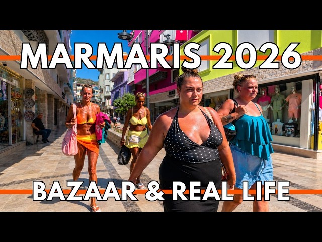 MARMARIS TURKEY 2026 4K WALKING TOUR | Grand Bazaar Shopping & Real Life
