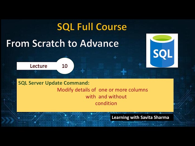 SQL Server UPDATE COMMAND