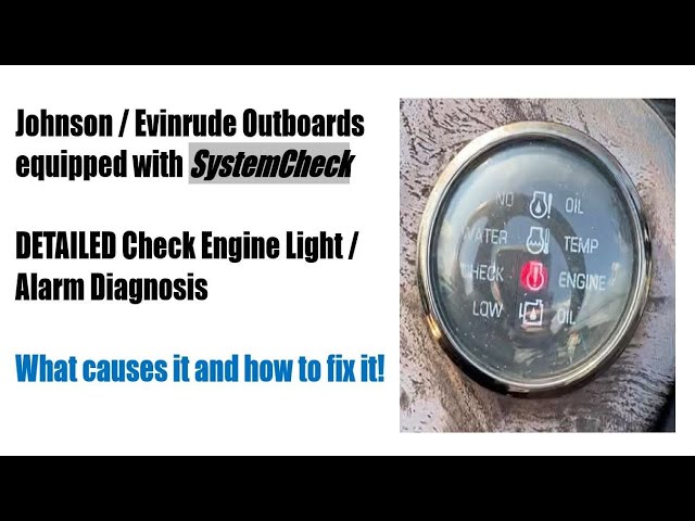 Johnson 200 Hp Check Engine Alarm Cause and Fix