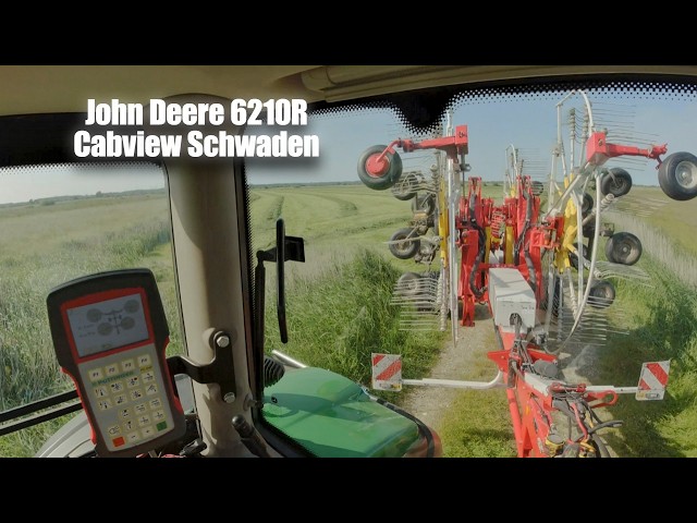 Cabview | John Deere 6210R + Pöttinger Top 1252C - Schwaden